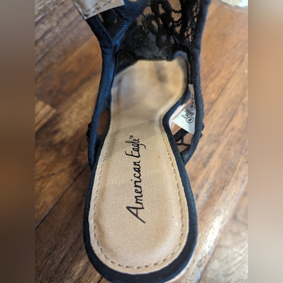 American Eagle Platform Lace cork wedges shoes Size 8 - Picture 2 of 10